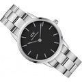  Shop Authentic Daniel Wellington Iconic Link Black Dial Silver Steel Strap Watch for Women - DW00100204 - Luxxuri