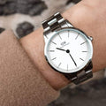  Shop Authentic Daniel Wellington Iconic Link White Dial Silver Steel Strap Watch For Women - DW00100205 - Luxxuri