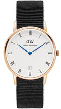  Shop Authentic Daniel Wellington Dapper Cornwall White Dial Black Nylon Strap Watch For Women - DW00100263 - Luxxuri
