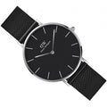  Shop Authentic Daniel Wellington Petite Ashfield Black Dial Black Mesh Strap Watch For Women - DW00100308 - Luxxuri