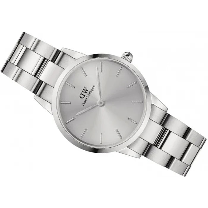  Shop Authentic Daniel Wellington Iconic Link Unitone Silver Dial Silver Steel Strap Watch For Women - DW00100402 - Luxxuri