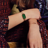  Shop Authentic Daniel Wellington Quadro Melrose Green Dial Rose Gold Mesh Strap Watch For Women - DW00100437 - Luxxuri