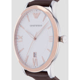  Shop Authentic Emporio Armani Giovanni Quartz White Dial Brown Leather Strap Watch For Men - AR11211 - Luxxuri