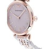  Shop Authentic Emporio Armani Gianni T Bar Pink Dial Two Tone Steel Strap Watch For Women - AR11223 - Luxxuri