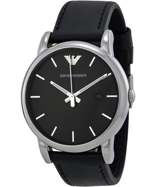  Shop Authentic Emporio Armani Classic Quartz Black Dial Black Leather Strap Watch For Men - AR1692 - Luxxuri