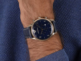  Shop Authentic Emporio Armani Chronograph Midnight Blue Dial Blue Leather Strap Watch For Men - AR1862 - Luxxuri