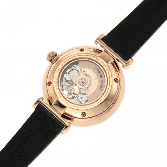  Shop Authentic Emporio Armani Gianni T-Bar Analog Silver Dial Blue Leather Strap Watch For Women - AR60020 - Luxxuri