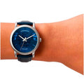  Shop Authentic Emporio Armani Luigi Automatic Blue Dial Blue Leather Strap Watch For Men - AR60030 - Luxxuri