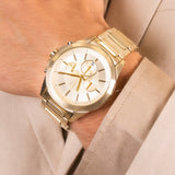  Shop Authentic Armani Exchange Drexler Chronograph Gold Dial Gold Steel Strap Watch For Men - AX2602 - Luxxuri