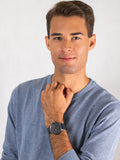  Shop Authentic Tommy Hilfiger Chase Grey Dial Blue Leather Strap Watch for Men - 1791578 - Luxxuri