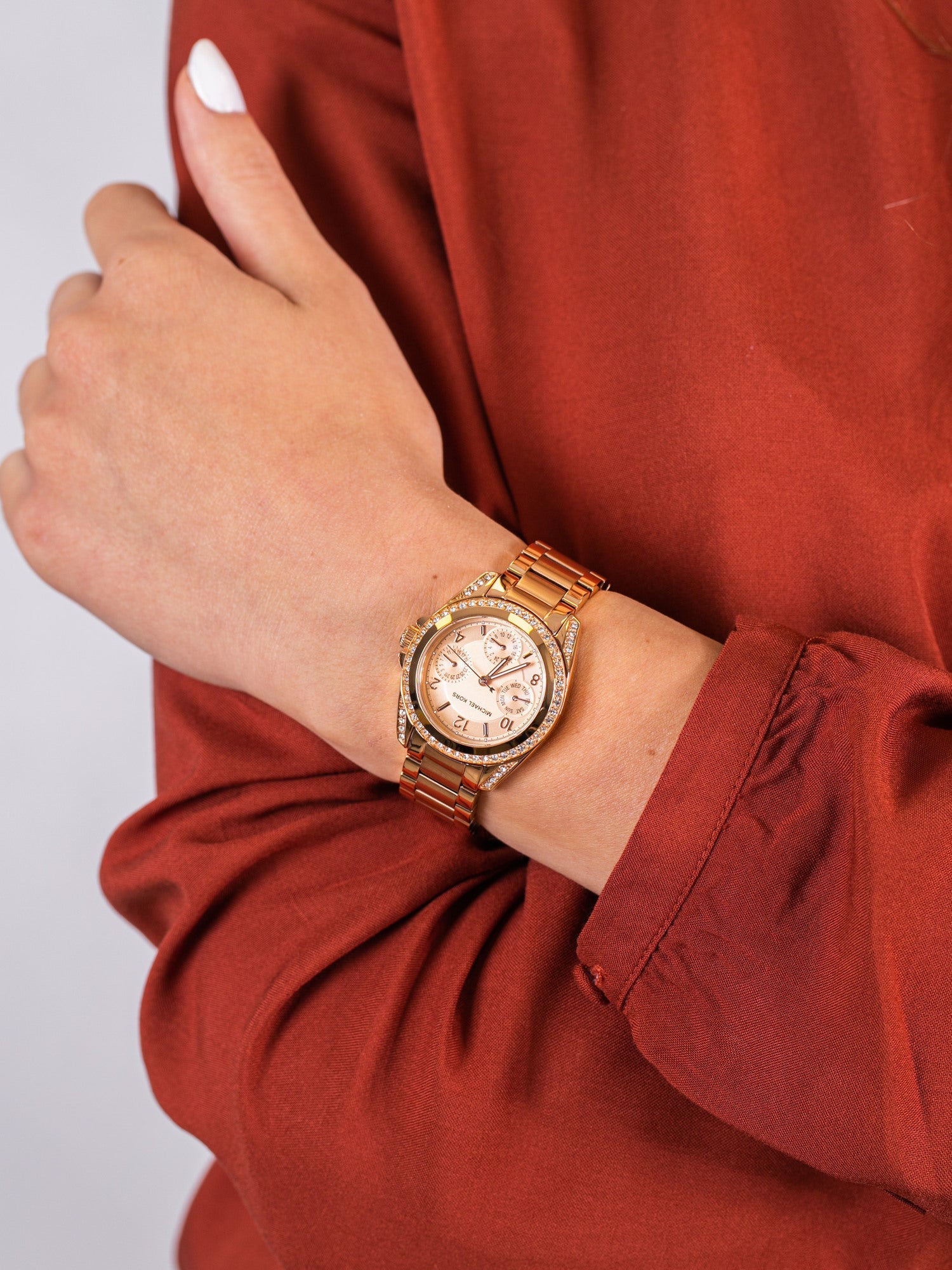  Shop Authentic Michael Kors Blair Rose Gold Dial Rose Gold Steel Strap Watch for Women - MK5613 - Luxxuri