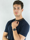  Shop Authentic Tommy Hilfiger Daniel Blue Dial Brown Leather Strap Watch for Men - 1710380 - Luxxuri