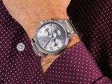  Shop Authentic Tommy Hilfiger Chronograph Grey Dial Silver Steel Strap Watch for Men - 1710382 - Luxxuri