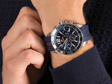  Shop Authentic Tommy Hilfiger Nolan Chronograph Blue Dial Blue Rubber Strap Watch for Men - 1791142 - Luxxuri