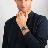  Shop Authentic Tommy Hilfiger Oliver Quartz Blue Dial Silver Mesh Bracelet Watch for Men - 1791302 - Luxxuri