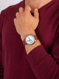  Shop Authentic Tommy Hilfiger Landon Chronograph White Dial Brown Leather Strap Watch for Men - 1791531 - Luxxuri