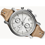  Shop Authentic Fossil Boyfriend Chronograph White Dial Brown Leather Strap Watch for Women - ES3625 - Luxxuri