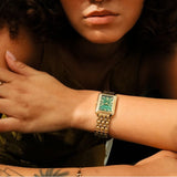  Shop Authentic Fossil Raquel Three Hand Date Green Dial Gold Steel Strap Watch For Women - ES5341 - Luxxuri