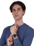  Shop Authentic Fossil Minimalist Blue Dial Brown Leather Strap Watch for Men - FS5304 - Luxxuri