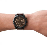  Shop Authentic Fossil Bronson Chronograph Brown Dial Brown Leather Strap Watch for Men - FS5875 - Luxxuri