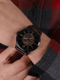  Shop Authentic Fossil Townsman Automatic Black Dial Brown Leather Strap Watch for Men - ME3155 - Luxxuri