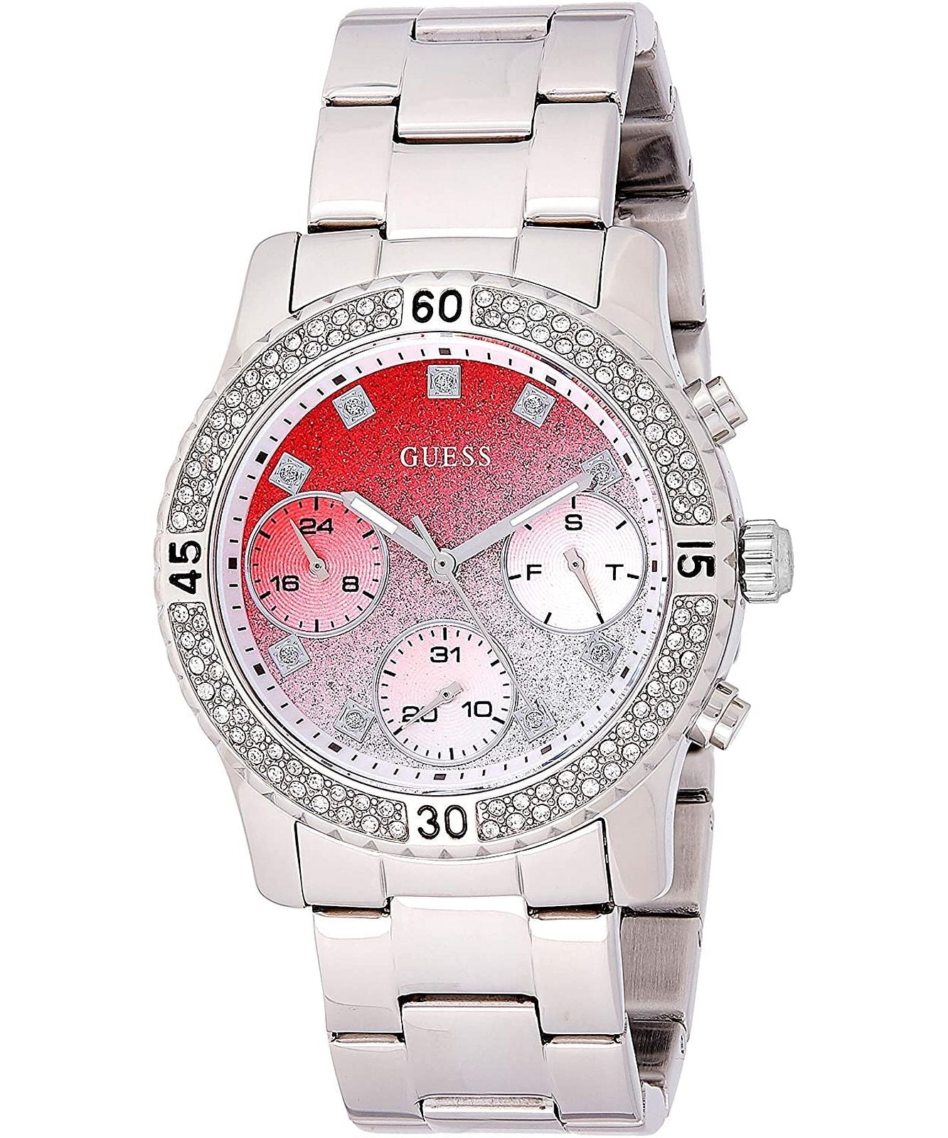  Shop Authentic Guess Confetti Diamonds Silver Dial Silver Steel Strap Watch for Women - W0774L7 - Luxxuri