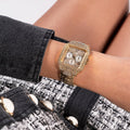  Shop Authentic Guess Deco Quartz Crystals Gold Dial Gold Steel Strap Watch For Women - GW0472L2 - Luxxuri