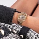  Shop Authentic Guess Deco Quartz Crystals Gold Dial Gold Steel Strap Watch For Women - GW0472L2 - Luxxuri