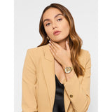  Shop Authentic Guess Tri Glitz Quartz Diamonds Gold Dial Gold Mesh Bracelet Watch For Women - W1142L2 - Luxxuri