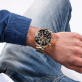  Shop Authentic Guess Axle Multifunction Black Dial Gold Steel Strap Watch For Men - GW0488G2 - Luxxuri