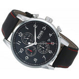  Shop Authentic Hugo Boss Navigator Black Dial Black Leather Strap Watch for Men - 1513535 - Luxxuri
