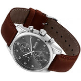  Shop Authentic Hugo Boss Skymaster Grey Dial Brown Leather Strap Watch for Men - 1513787 - Luxxuri