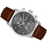  Shop Authentic Hugo Boss Skymaster Grey Dial Brown Leather Strap Watch for Men - 1513787 - Luxxuri