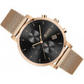  Shop Authentic Hugo Boss Integrity Black Dial Gold Mesh Bracelet Watch for Men - 1513808 - Luxxuri