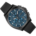  Shop Authentic Hugo Boss Grandmaster Blue Dial Black Leather Strap Watch for Men - 1513883 - Luxxuri