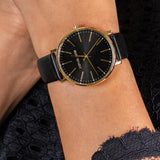  Shop Authentic Michael Kors Pyper Black Dial Black Leather Strap Watch For Women - MK2747 - Luxxuri