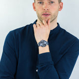  Shop Authentic Armani Exchange Cayde Analog Blue Dial Blue Steel Strap Watch For Men - AX2702 - Luxxuri