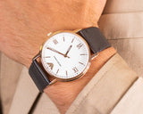  Shop Authentic Emporio Armani Dress Quartz White Dial Brown Leather Strap Watch For Men - AR11011 - Luxxuri