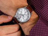  Shop Authentic Tommy Hilfiger Damon Quartz White Dial Brown Leather Strap Watch for Men - 1791418 - Luxxuri
