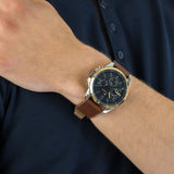  Shop Authentic Tommy Hilfiger Decker Blue Dial Brown Leather Strap Watch for Men - 1791561 - Luxxuri