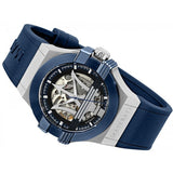  Shop Authentic Maserati Potenza Automatic Skeleton Dial Blue Rubber Strap Watch For Men - R8821108035 - Luxxuri