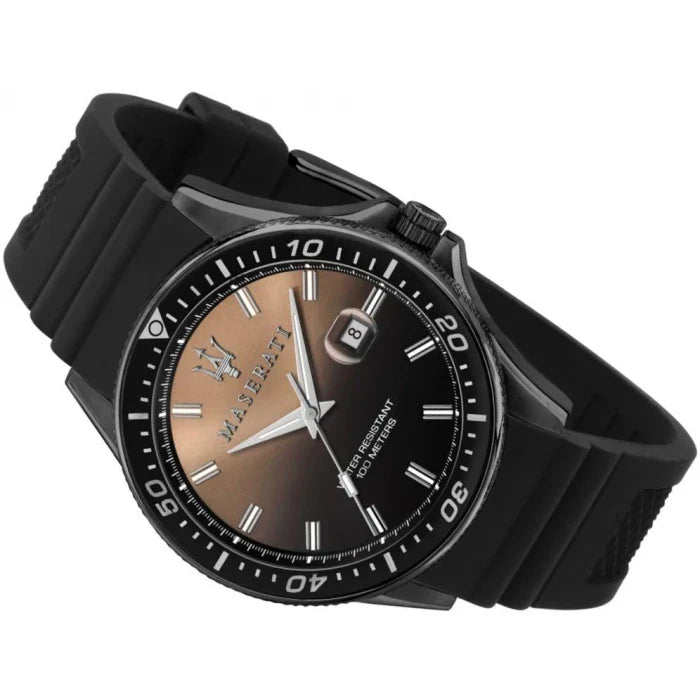  Shop Authentic Maserati SFIDA Quartz Black Dial Black Rubber Strap Watch For Men - R8851140001 - Luxxuri