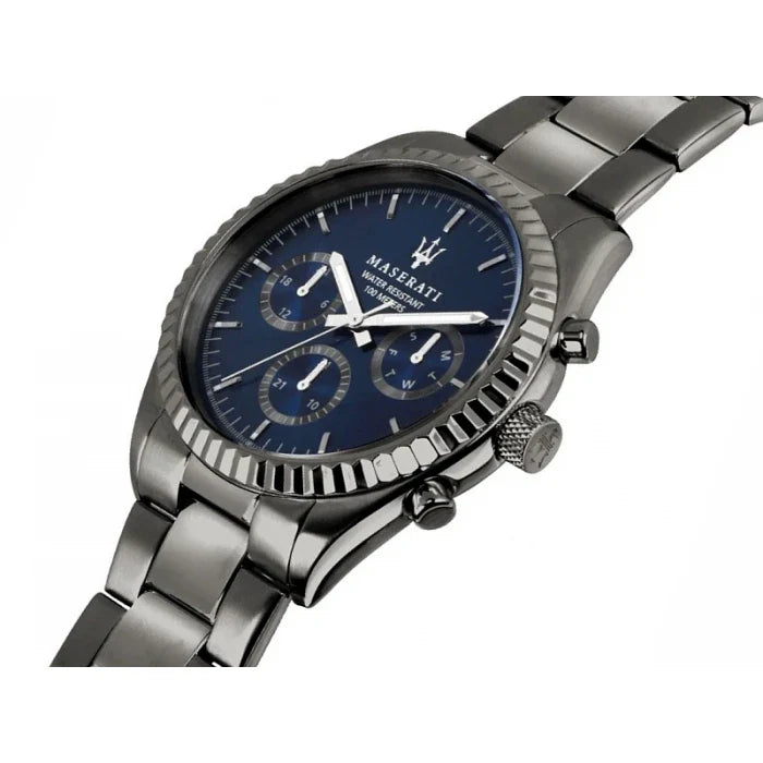  Shop Authentic Maserati Competizione Blue Dial Grey Steel Strap Watch For Men - R8853100019 - Luxxuri