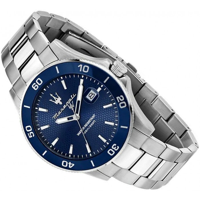 Shop Authentic Maserati Competizione Quartz Blue Dial Silver Steel Strap Watch For Men - R8853100036 - Luxxuri