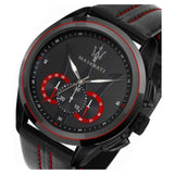  Shop Authentic Maserati Traguardo Chronograph Black Dial Black Leather Strap Watch for Men - R8871612023 - Luxxuri