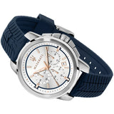  Shop Authentic Maserati Successo Chronograph White Dial Blue Rubber Strap Watch For Men - R8871621013 - Luxxuri