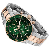  Shop Authentic Maserati Competizione Chronograph Green Dial Two Tone Steel Strap Watch For Men - R8873600004 - Luxxuri