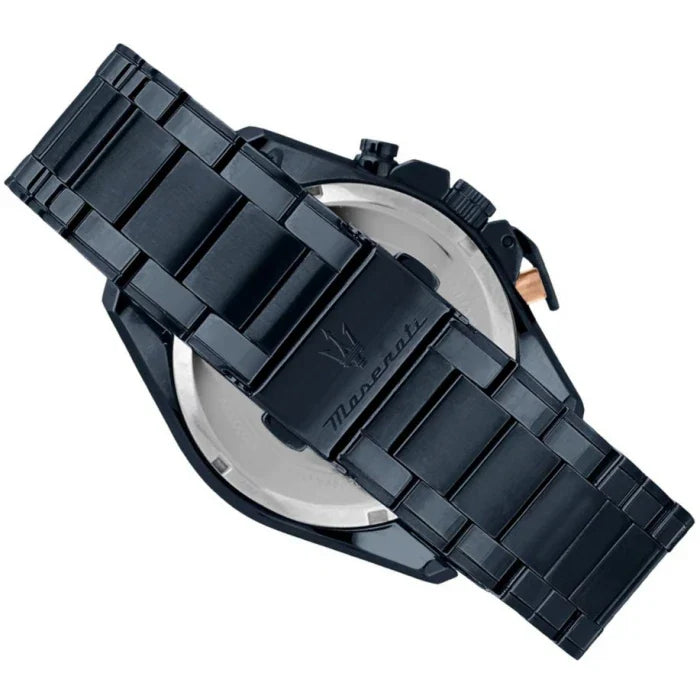  Shop Authentic Maserati Traguardo Chronograph Blue Dial Blue Steel Strap Watch For Men - R8873612054 - Luxxuri