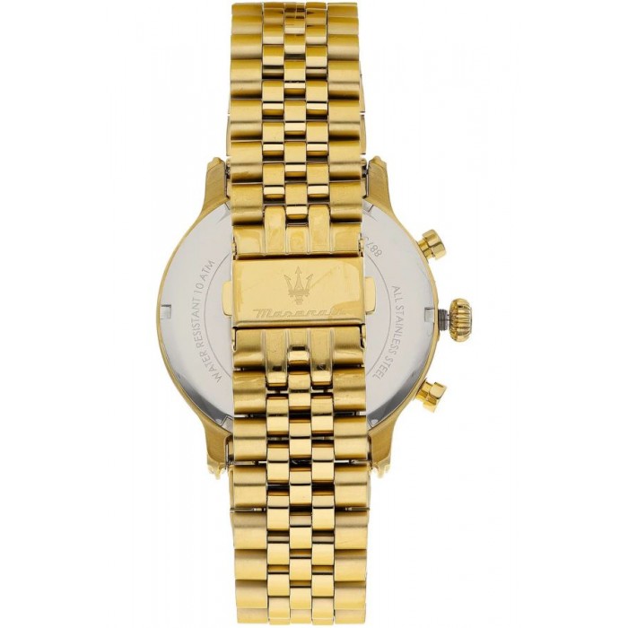  Shop Authentic Maserati Epoca Chronograph Black Dial Gold Steel Strap Watch For Men - R8873618023 - Luxxuri