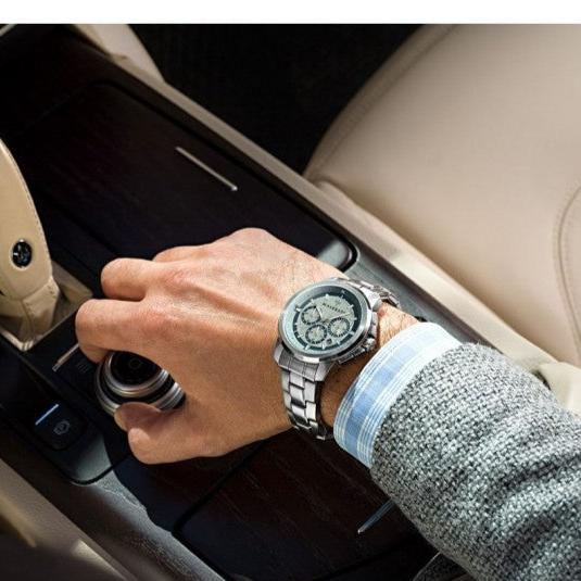  Shop Authentic Maserati Successo Chronograph Silver Dial Silver Steel Strap Watch For Men - R8873621006 - Luxxuri